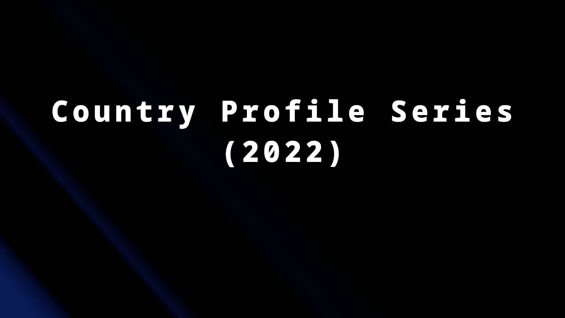 Country Profile Series: Sweden (2022)